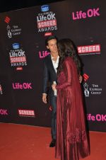 Juhi Chawla, Tiger Shroff at Life Ok Screen Awards red carpet in Mumbai on 14th Jan 2015